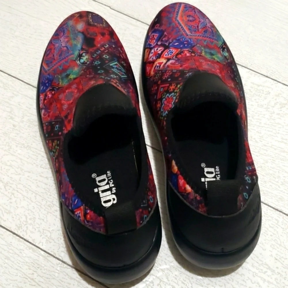 Alegria 36 slip resistant floral sintetic loafers woman shoes